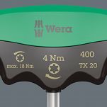 Wkrętak śrubokręt dynamometryczny z ustawioną wartością 4 Nm TX 20 WERA 05005090001 - 7