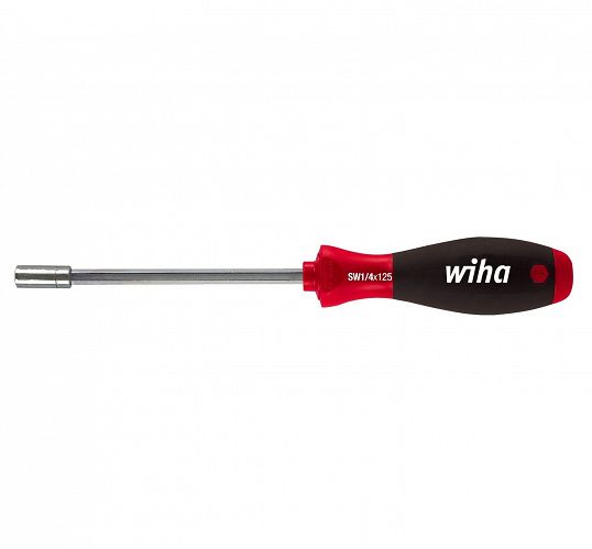 Wkrętak śrubokręt z uchwytem na bity SoftFinish magnetyczny 1/4'' x 125 mm 01475 WIHA