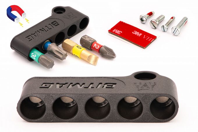 Magazynek na bity do wkrętarki czarny BITMAG™ BTMG-C