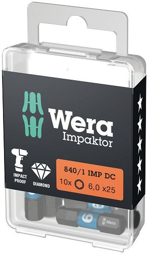 Bit sześciokątny-imbusowy 5,0mm diamentowy Impaktor Wera 840/1 IMP DC WERA 05057605001 Dotyczy 1 sztuki