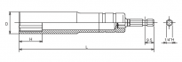 Końcówka nasadowa bardzo długa 6-kątna, 17x140mm KOKEN - 2
