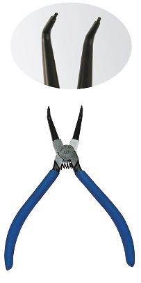 Szczypce do pierścieni segera wewnętrznych, wygięte 120 mm, zakres 12 - 28 mm KING TONY 68HB-05