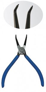 Szczypce do pierścieni segera wewnętrznych, wygięte 120 mm, zakres 12 - 28 mm KING TONY 68HB-05