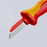 Nóż do Ściągania Izolacji Solidne proste ostrze KNIPEX 98 54 - 7