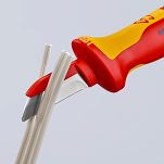 Nóż do Ściągania Izolacji Solidne proste ostrze KNIPEX 98 54 - 2