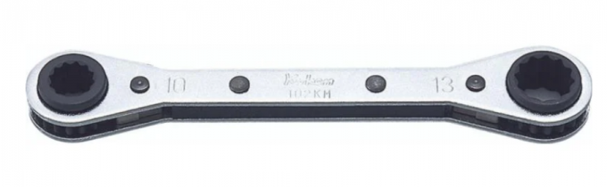 Klucz oczkowy podwójny z grzechotką z przełącznikiem 5.5*6x7*8 dł. 108mm KOKEN