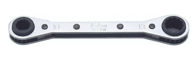 Klucz oczkowy podwójny z grzechotką z przełącznikiem 5.5*6x7*8 dł. 108mm KOKEN