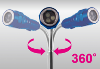 Teleskopowa i elastyczna latarka LED w aluminiowej obudowie, długość 170-560mm KING TONY 79833 - 3