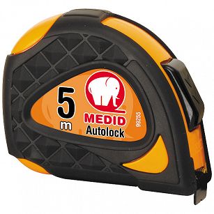 Miara zwijana AUTOLOCK, odporna na uderzenia, obudowa ABS + guma, 5m/25mm MEDID 99255 