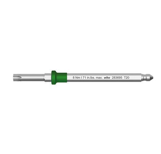 Trzon wymienny T25 x 75 mm / 8,0 Nm max. do wkrętaków dynamometrycznych z rękojeścią w kształcie klucza 38813 WIHA