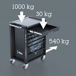 Wózek warsztatowy Tool Rebel Stainless 2 9706, 191 części WERA 05150136001 - 8