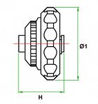 Mini grzechotka ręczna z uchwytem do bitów 1/4