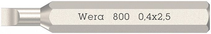 Bity 800/0 Micro do śrub z rowkiem, 0.40 x 2.5 x 30 mm WERA 05058101001