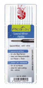 Wodoodporne Wkłady białe do Ołówka 3030 PICA MARKER 4043