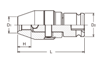 Nasadka do osadzania/ wykręcania śrub M8x1.25 KOKEN - 2