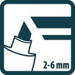 Marker permanentny ścięty czerwony PICA 521/40 - 3