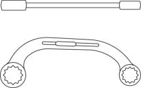 Klucz oczkowy, kształt łukowy 11x13 mm GEDORE 304 11X13 6470040 - 3