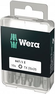 Bity 1/4" 10 szt TX25x25mm 867/1 DIY WERA 05072409001