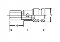 Nasadka udarowa z bitem imbusowym 32mm KOKEN - 2