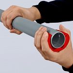 Obcinak do rur z tworzywa sztucznego i kanalizacyjnych do 50 mm BiX KNIPEX 90 22 10 BK - 2