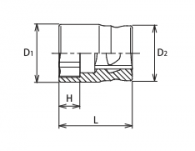 Nasadka 6-kątna seria Z-EAL 22mm KOKEN - 2
