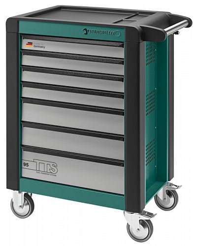 Wózek warsztatowy TTS 7-szufl.zielony.z Nakładkami, 1021x823x 497 mm; max obciążenie: 30kg na szufladę; 750 kg na Wózek 95/7 G STAHLWILLE 81200015