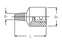 Nasadka wykrętak do urwanych śrub 3/8
