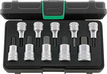 Zestaw narzędzi 1/2" INHEX 4-19 mm; 10-elementowy w walizce ABS 54/10 KN STAHLWILLE 96031508