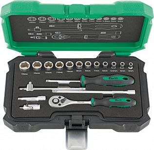 Komplet kluczy wtykowych 18-częściowy FORTIS 1/4" 4317784707800