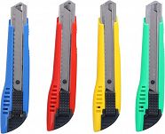 Noże z chowanym ostrzem łamanym 18mm, 3 arkusze, 4 kolory, 40 szt. TAJIMA LC520H40 - 2