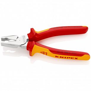 Kombinerki Izolowane Szczypce Uniwersalne o zwiększonym przełożeniu KNIPEX 02 06 180
