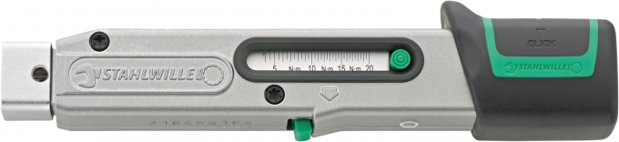 Klucz dynamometryczny 17,5-87,5 in.ib 730A/2-1  MANOSKOP® z uchwytem do narzędzi wtykowych nr 730 Quick 50584001 STAHLWILLE