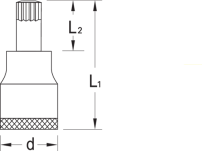Gniazdo bitów wkrętaka 1/2