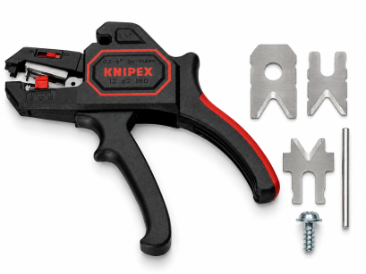 Zestaw szczypce automatyczne do ściągania izolacji 0,2 - 6,0 mm 12 62 180 + zapasowe ostrze 12 69 21 KNIPEX 145384