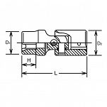 Nasadka E16 TORX łamana KOKEN - 2