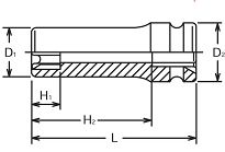 Nasadka udarowa E7 TORX długa KOKEN - 2