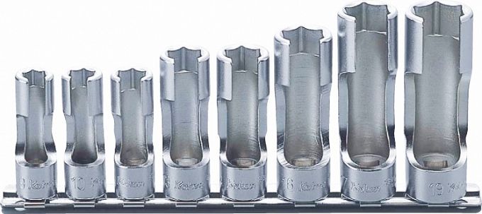 Zestaw nasadek 9mm-19mm sześciokątnych otwartych KOKEN