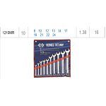 Zestaw kluczy płasko-oczkowych 10 cz. 8 -24 mm, etui KING TONY 1210MR - 2