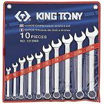 Zestaw kluczy płasko-oczkowych 10 cz. 8 -24 mm, etui KING TONY 1210MR