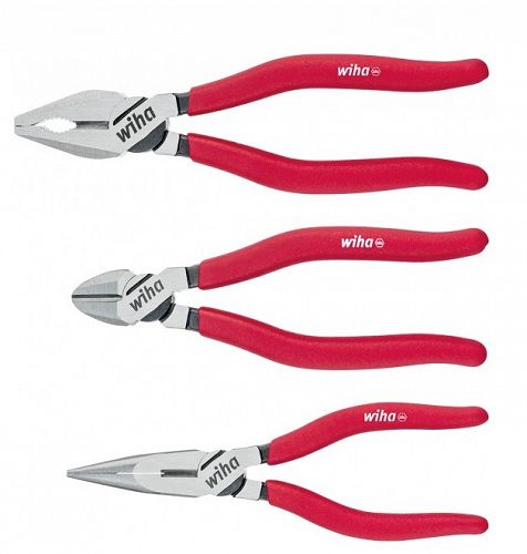 Zestaw szczypiec Classic szczypce uniwersalne, szczypce nastawne, szczypce do ciecia bocznego, 3-cz. WIHA 26850
