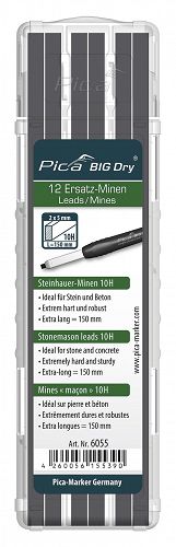 Wkłady kamieniarskie 10H do ołówka PICA 6060 Idealne do kamienia i betonu PICA 6055