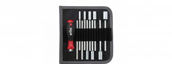 Wkrętak śrubokręt z trzonami wymiennymi zestaw SYSTEM 6 klucz nasadowy sześciokątny 12-cz. 27713 WIHA