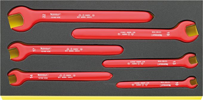 Zestaw TCS Kluczy płaskich, jednostronnych, 6-elementowy, izolowane 1000V VDE TCS 12160 VDE STAHLWILLE 96830042