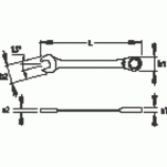 Klucz płaski z grzechotką oczkową Profil-UD 19 mm Nr 7 R 19 GEDORE 2297175 - 2