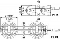 Ścisk przyssawkowy lekki  BESSEY PS55 - 4