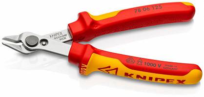 Szczypce Tnące Super Knips ze sprężyną Izolowane VDE KNIPEX 78 06 125