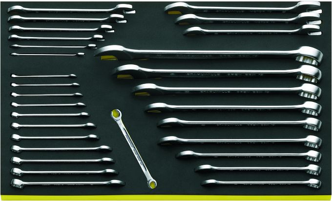 Zestaw TCS 3/3 Kluczy płaskich 6-24 i płasko-oczk. 6-32mm, 30-Częściowy TCS 10+13+24/30 STAHLWILLE 96830605