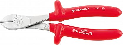 Szczypce tn.boczne wzmocnione izolowane VDE1000V L=250mm; chrom./izolow. 6602 7 250 VDE- 250 MM STAHLWILLE 66027250