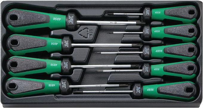 Zestaw Wkrętaków śrubokrętów 3K DRALL TORX z otw.T10-T40,9-Częściowy 4899 TORX- STAHLWILLE 96489910