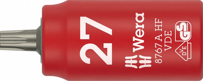 Klucz nasadowy trzpieniowy 8767 A VDE HF TORX® Zyklop, izolowany, 1/4